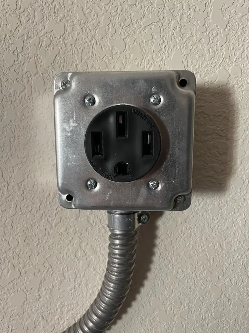 NEMA 14-50 outlet installed for Electrical Panel Upgrade in McSwain